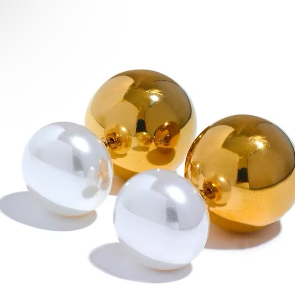 New Pearl Gold Plated Earrings